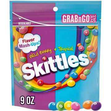 Skittles Wild Berry & Tropical Flavor Mash-Ups - Grab n Go Size, 9 oz