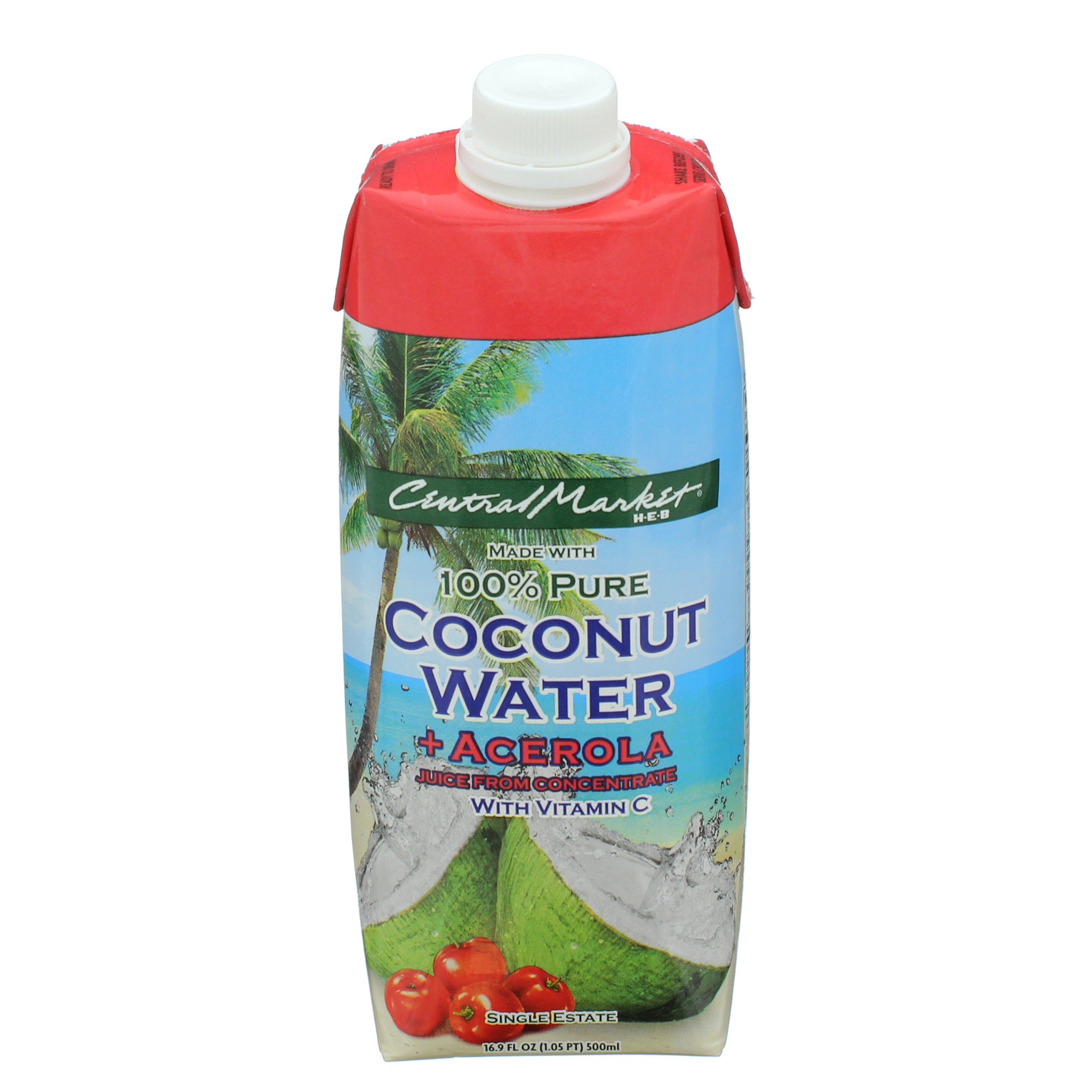 Central Market Coconut Water + Acerola Shop Coconut Water at HEB