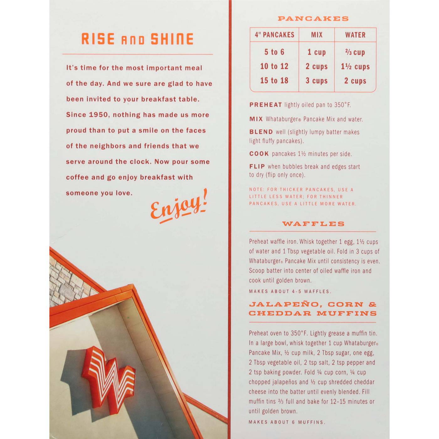 Whataburger Original Pancake Mix; image 2 of 6