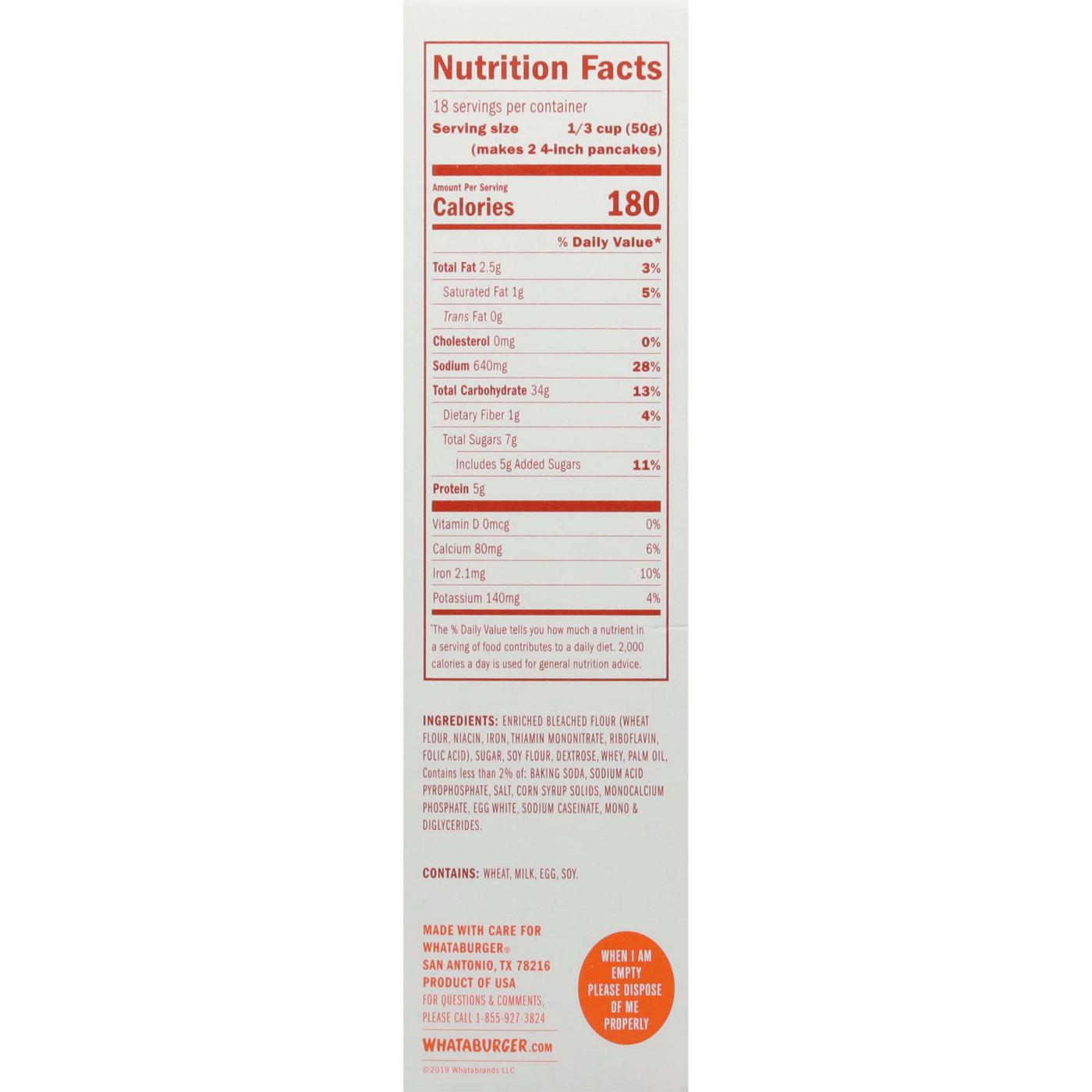 Whataburger Original Pancake Mix; image 4 of 6