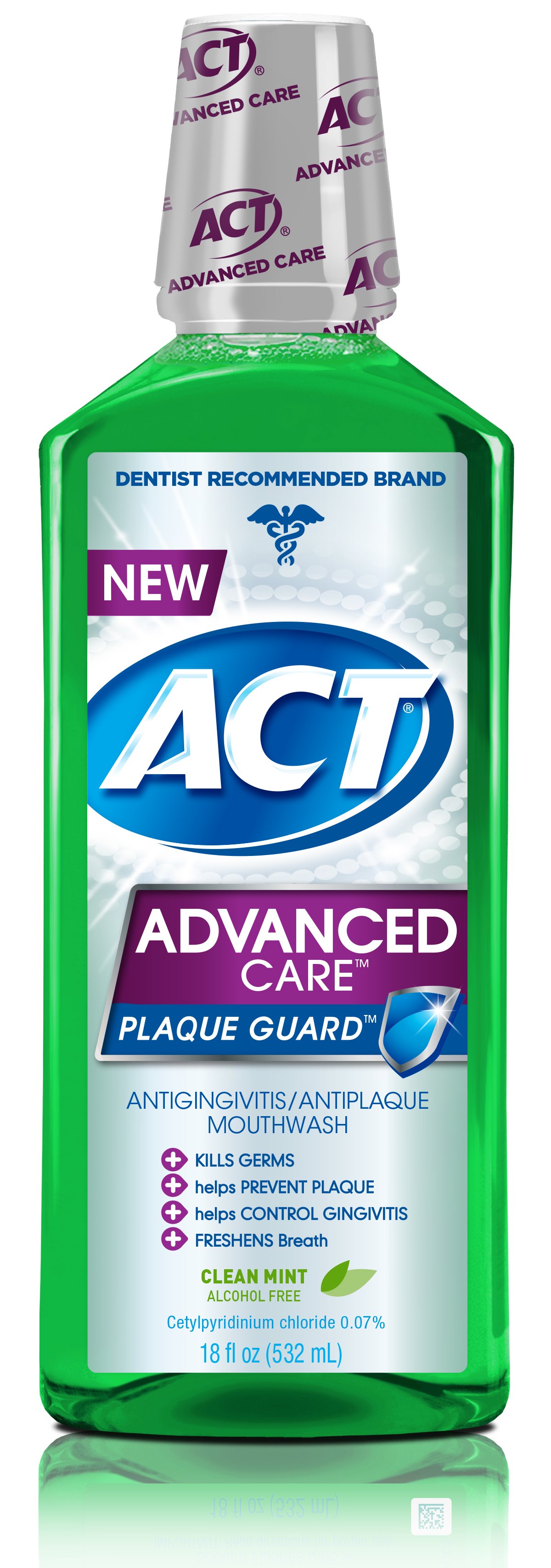 ACT Advanced Care Plaque Guard Mouthwash Clean Mint Shop Mouthwash at