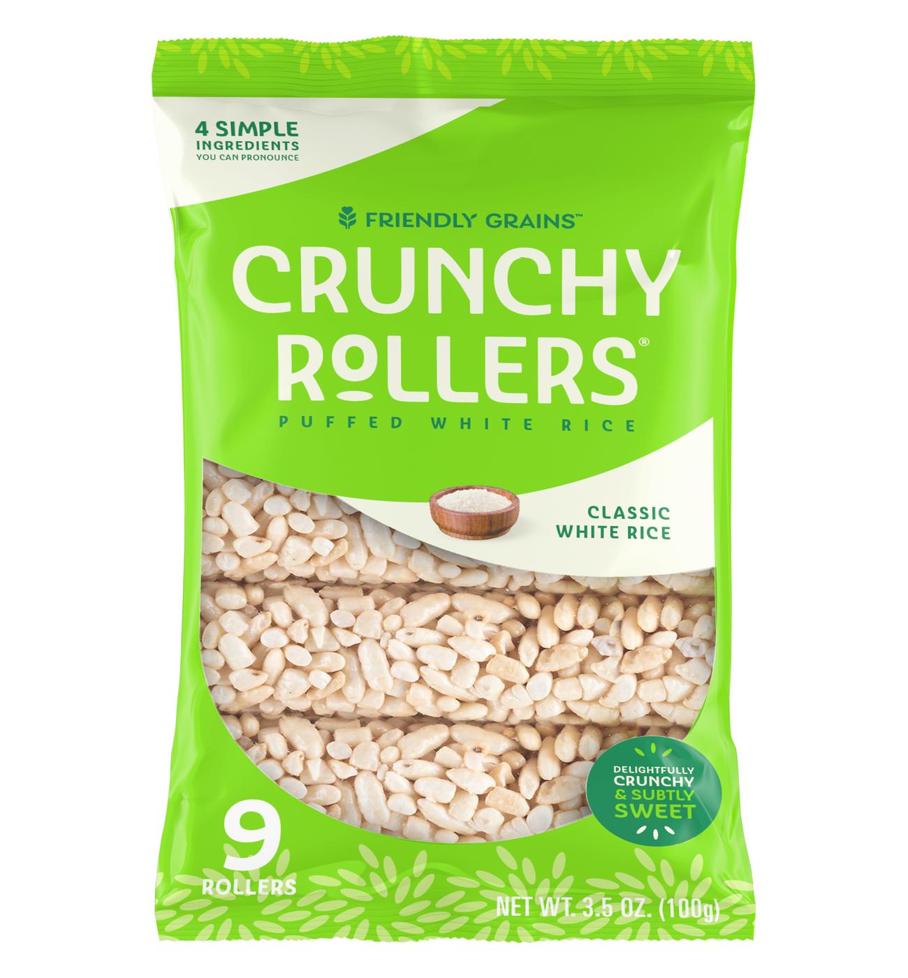 Friendly Grains Crunchy Rollers Puffed White Rice Snacks; image 1 of 2