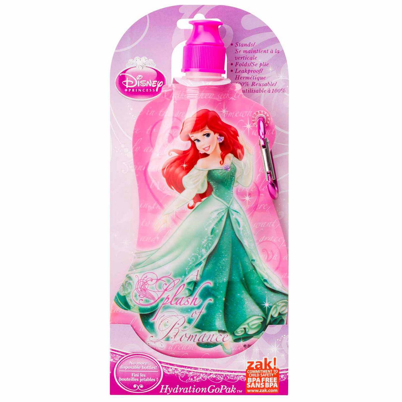 Zak! Disney Princess Collapsible Water Bottle; image 1 of 3