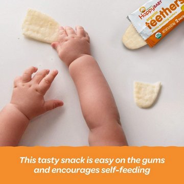 Happy Baby Organics Teethers Sweet Potato & Banana Organic Baby Snack, 0.14 oz, 12 ct
