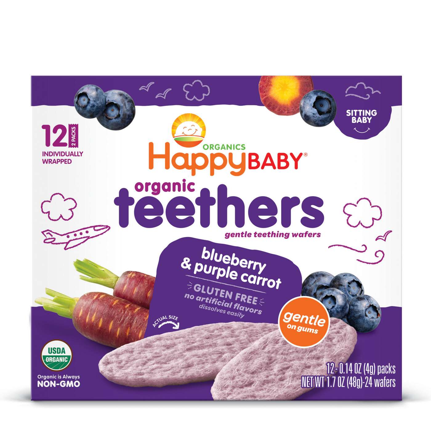 Happy Baby Organics Teethers Blueberry & Purple Carrot Organic Baby; image 5 of 5
