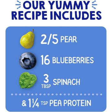Happy Tot Stage 4 Organic Pears Blueberries & Spinach Baby Food Pouch