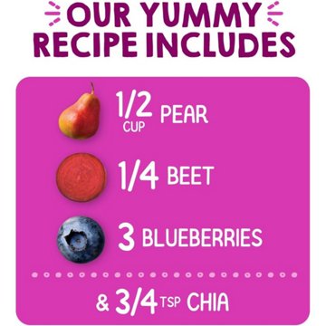 Happy Tot Organics Super Foods Stage Pears Beets & Blueberries Organic Baby Food Pouch