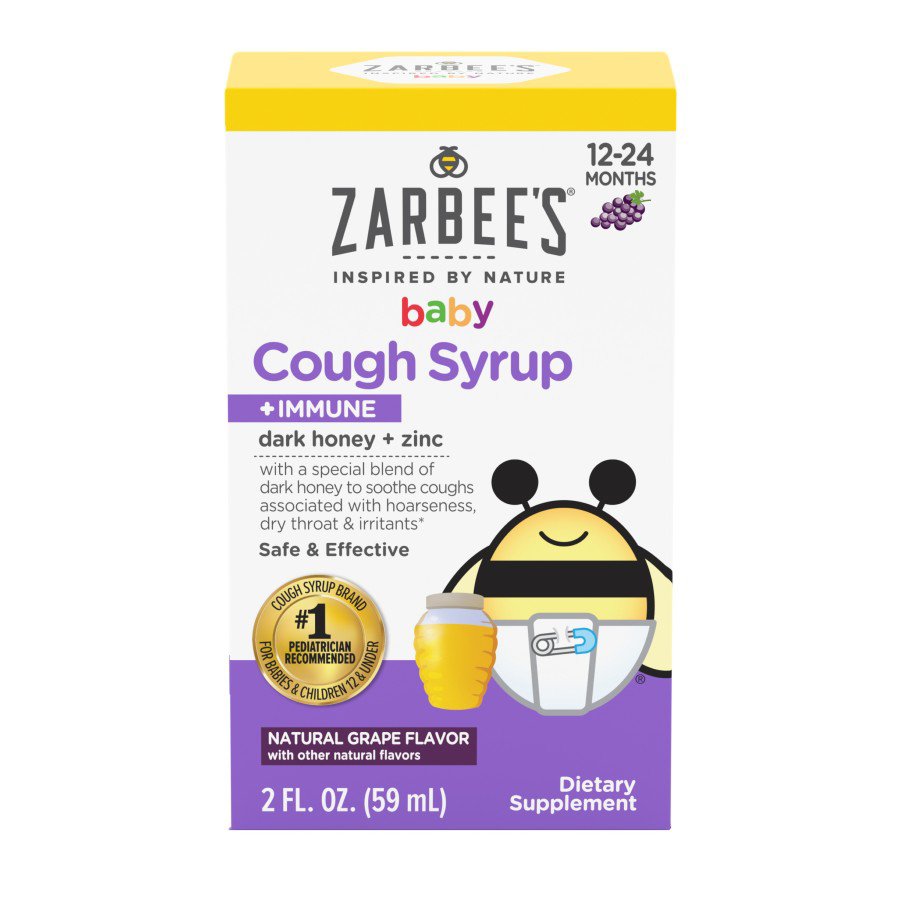 Zarbee's Naturals Baby Cough Syrup with Agave, Natural Grape Flavor