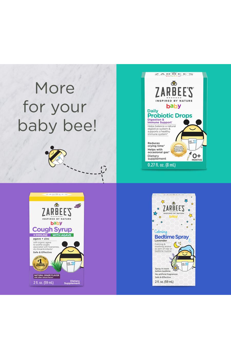Zarbee's Baby Cough Syrup+Immune w/Honey, Natural Grape; image 3 of 7