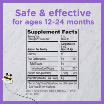 Zarbee's Baby Cough Syrup+Immune with Honey - Natural Grape Flavor