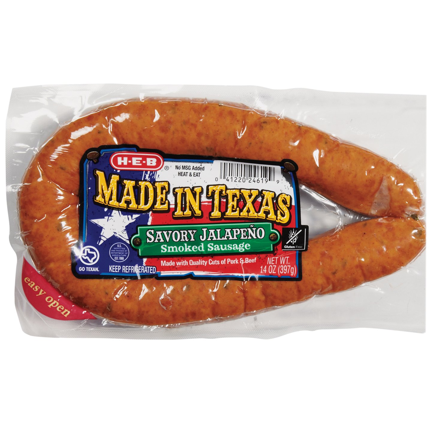 H-E-B Made In Texas Beef Smoked Sausage