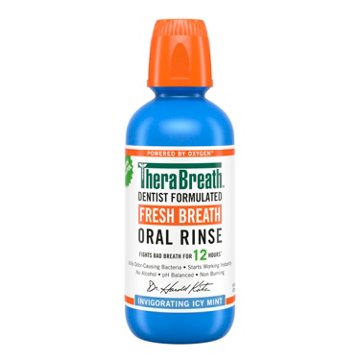 TheraBreath Fresh Breath Oral Rinse - Icy Mint, 16 oz