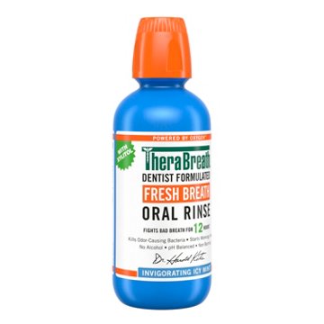 TheraBreath Fresh Breath Oral Rinse - Icy Mint, 16 oz