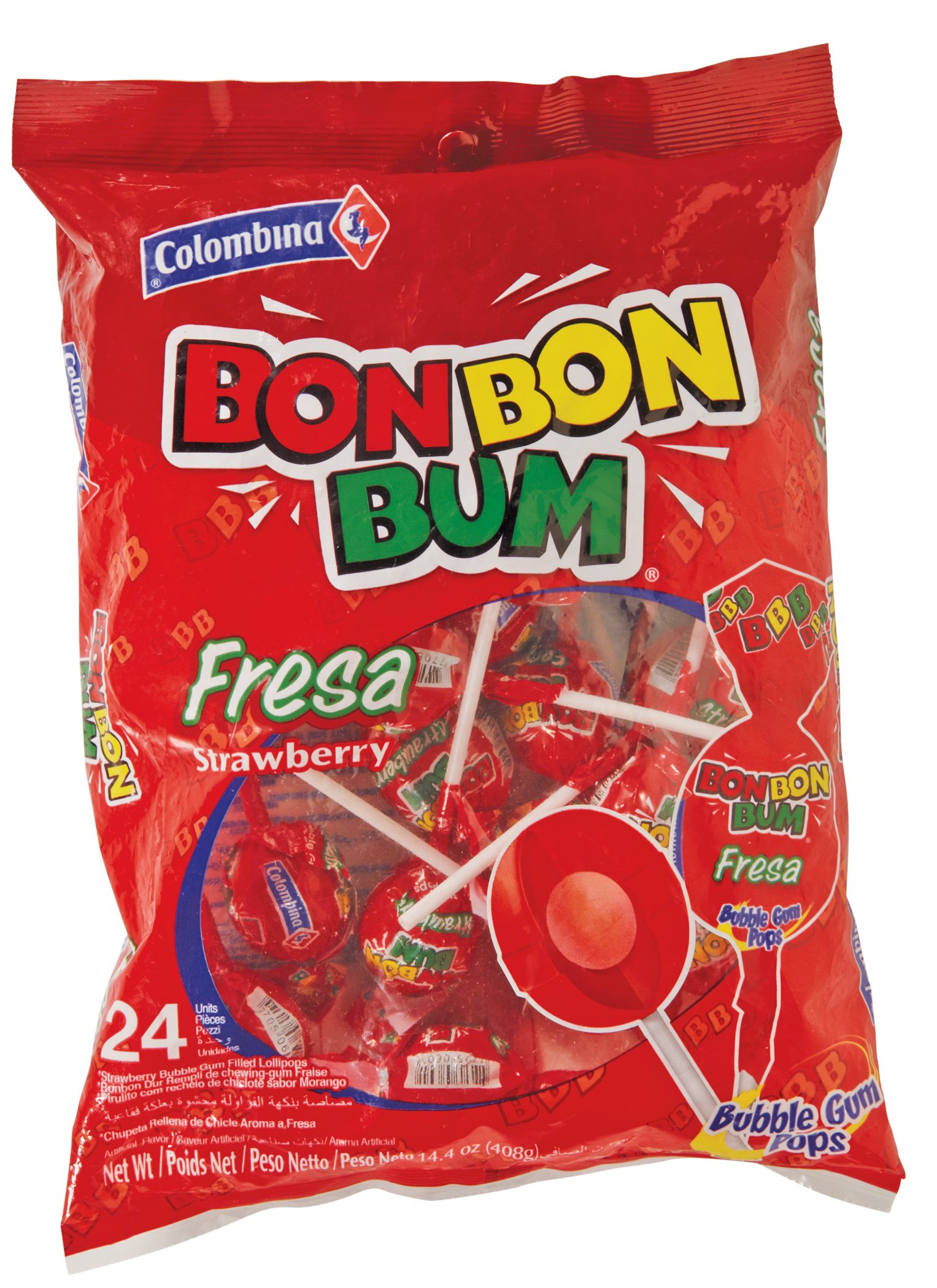 Colombina Bon Bon Bum Fresa - Shop Cookies at H-E-B