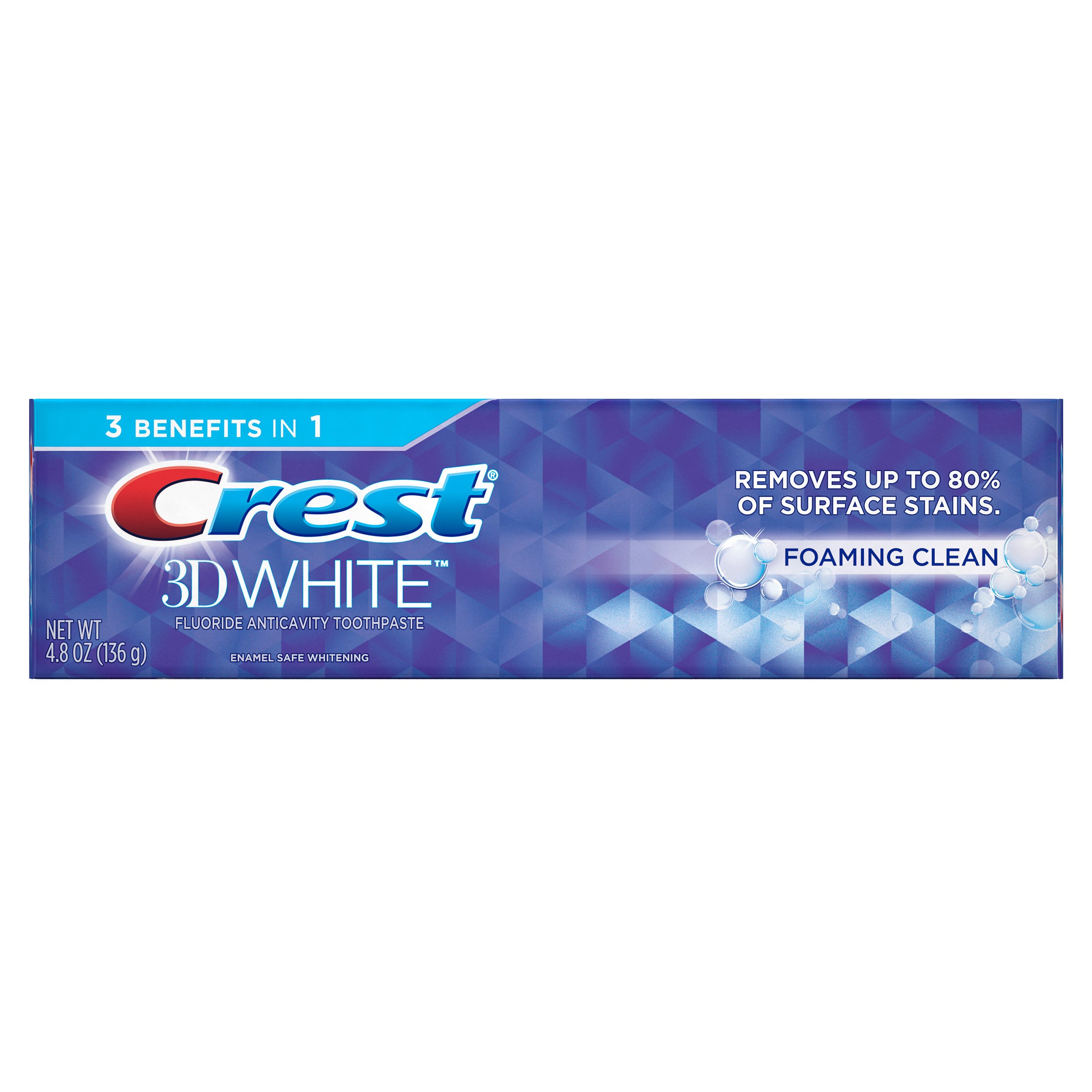 Crest 3D White Foaming Clean Whitening Toothpaste - Shop Toothpaste at ...