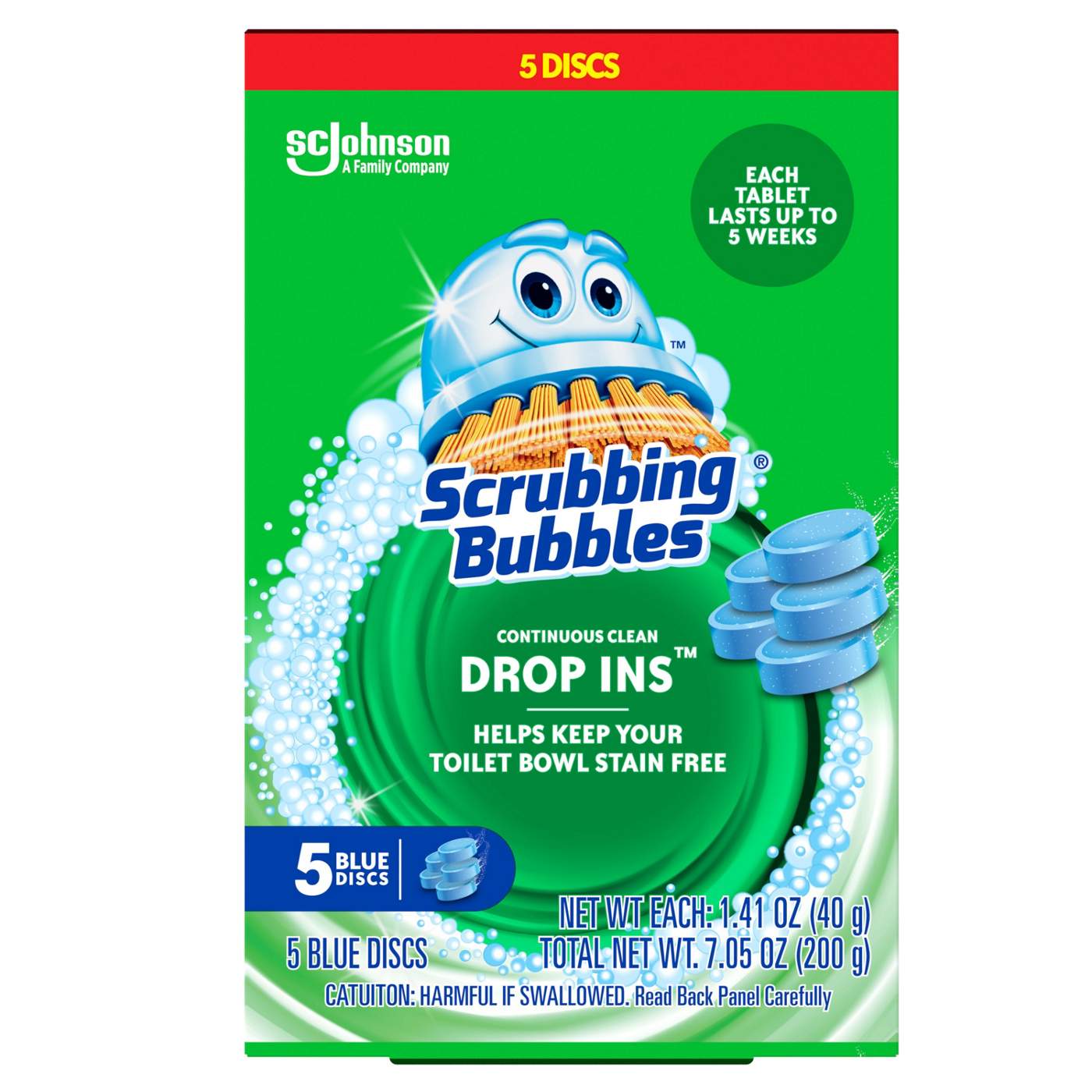 Scrubbing Bubbles Continuous Clean Drop-Ins Discs, Toilet Bowl Cleaner Tablets; image 1 of 6