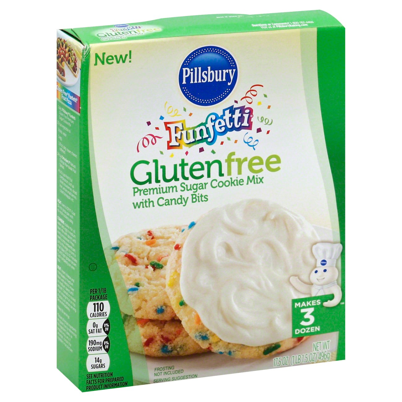 Pillsbury Gluten Free Premium Funfetti Sugar Cookie Mix - Shop Baking