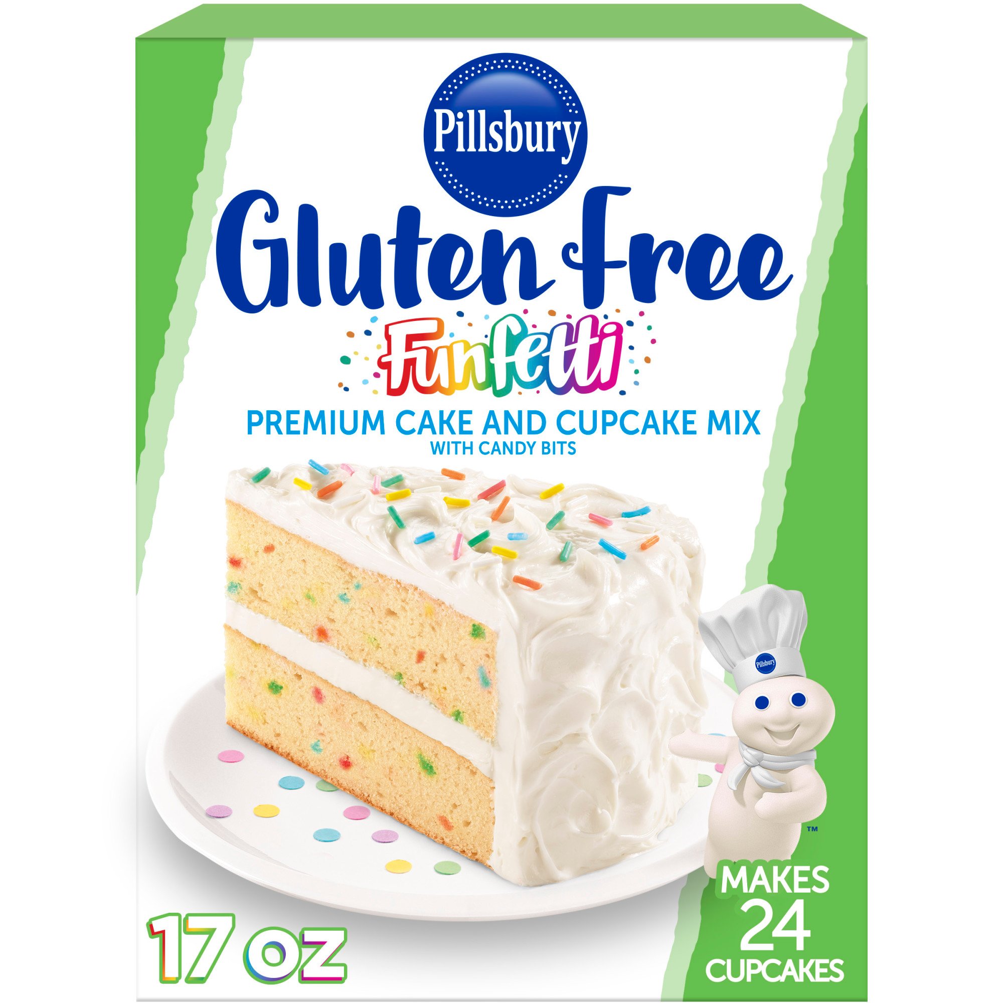 Pillsbury Gluten Free Premium Funfetti Cake Mix Shop Baking Ingredients At H E B