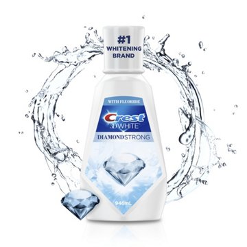 Crest 3D White Diamond Strong Mouthwash - WinterMint, 32 oz