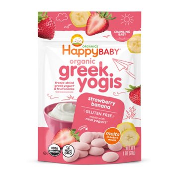 Happy Baby Organics Greek Yogis Strawberry Banana & Organic