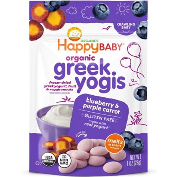 Happy Baby Organics Greek Yogis Blueberry & Purple Carrot Freeze-Dried Yogurt & Fruit Bites