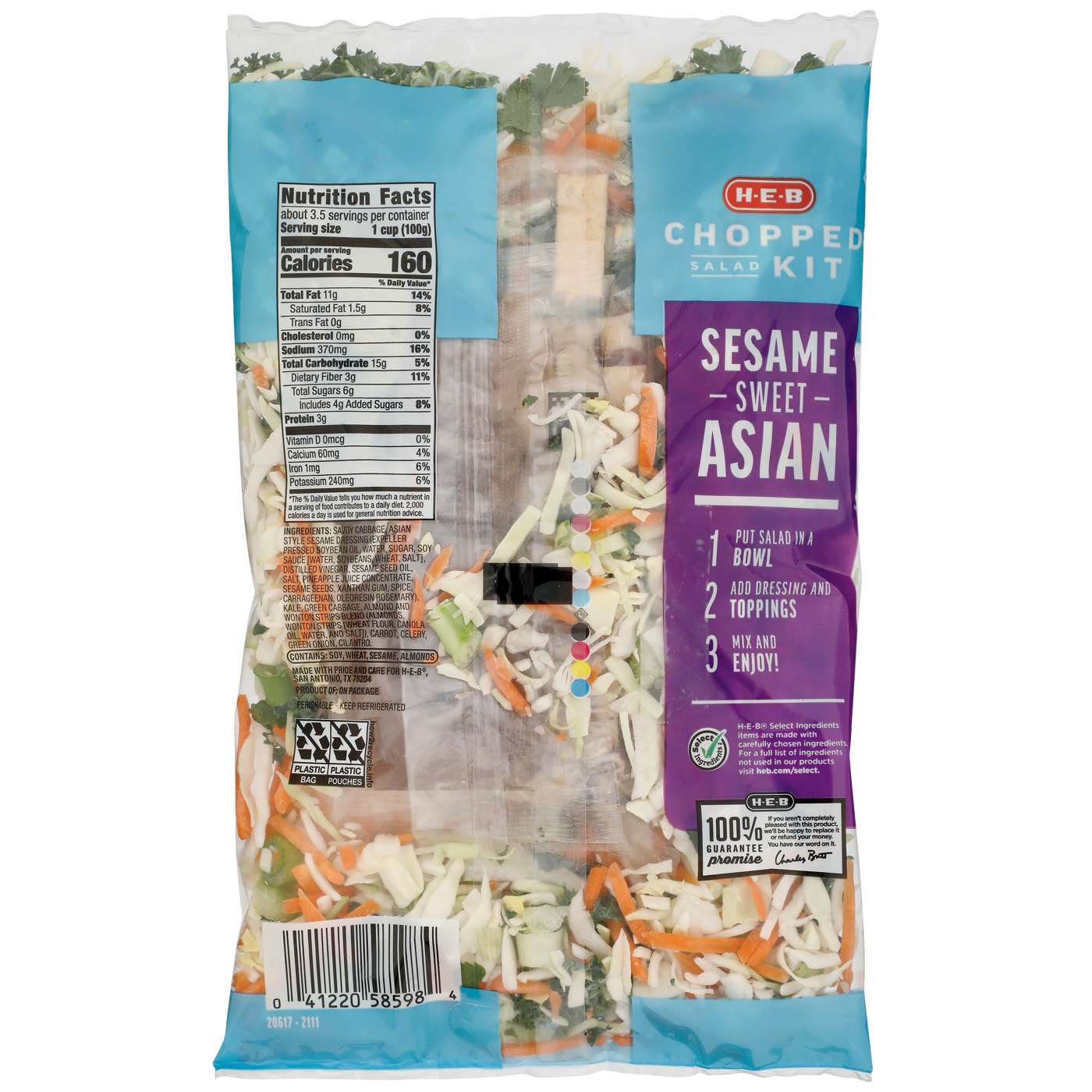 H-E-B Chopped Salad Kit - Sesame Sweet Asian; image 3 of 5