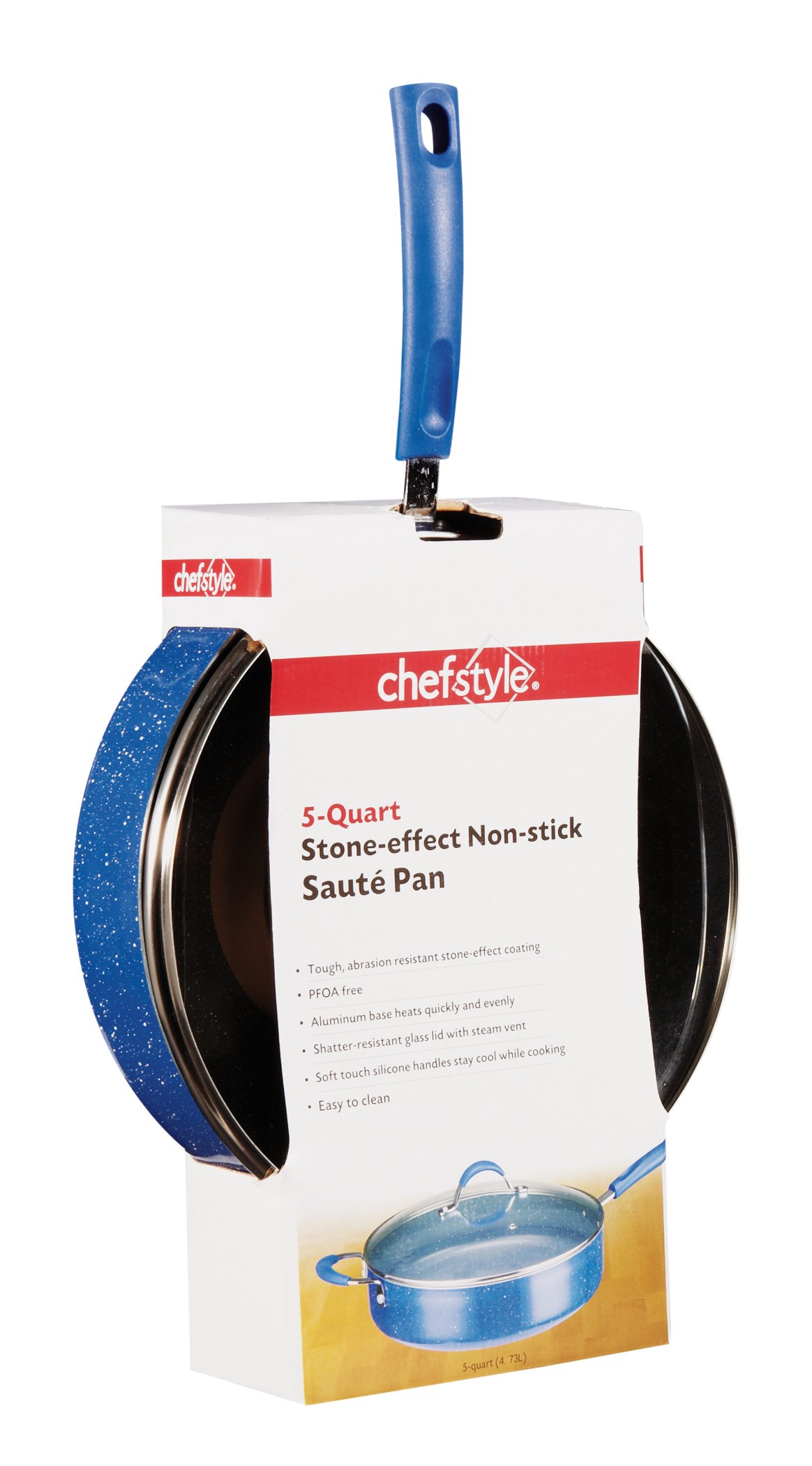 chefstyle 5 Quart Deep Saute Pan, Blue Marble Shop Frying Pans