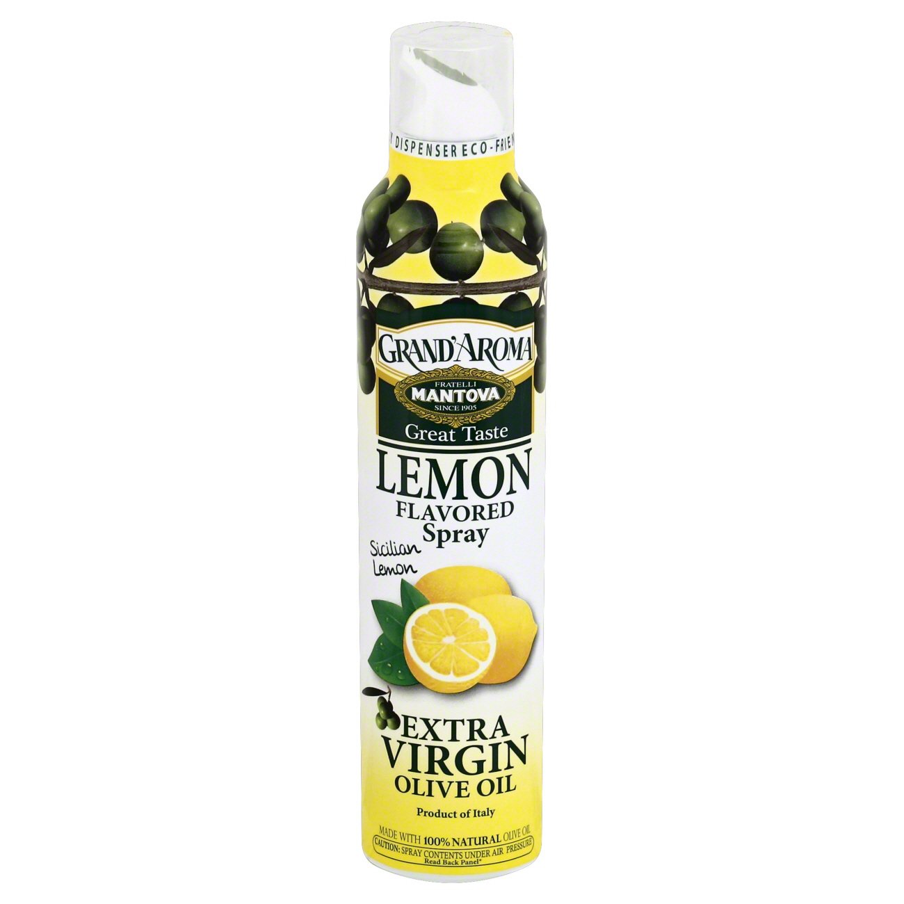 Mantova Grand'Aroma Lemon Flavored Extra Virgin Olive Oil Spray Shop Oils at HEB