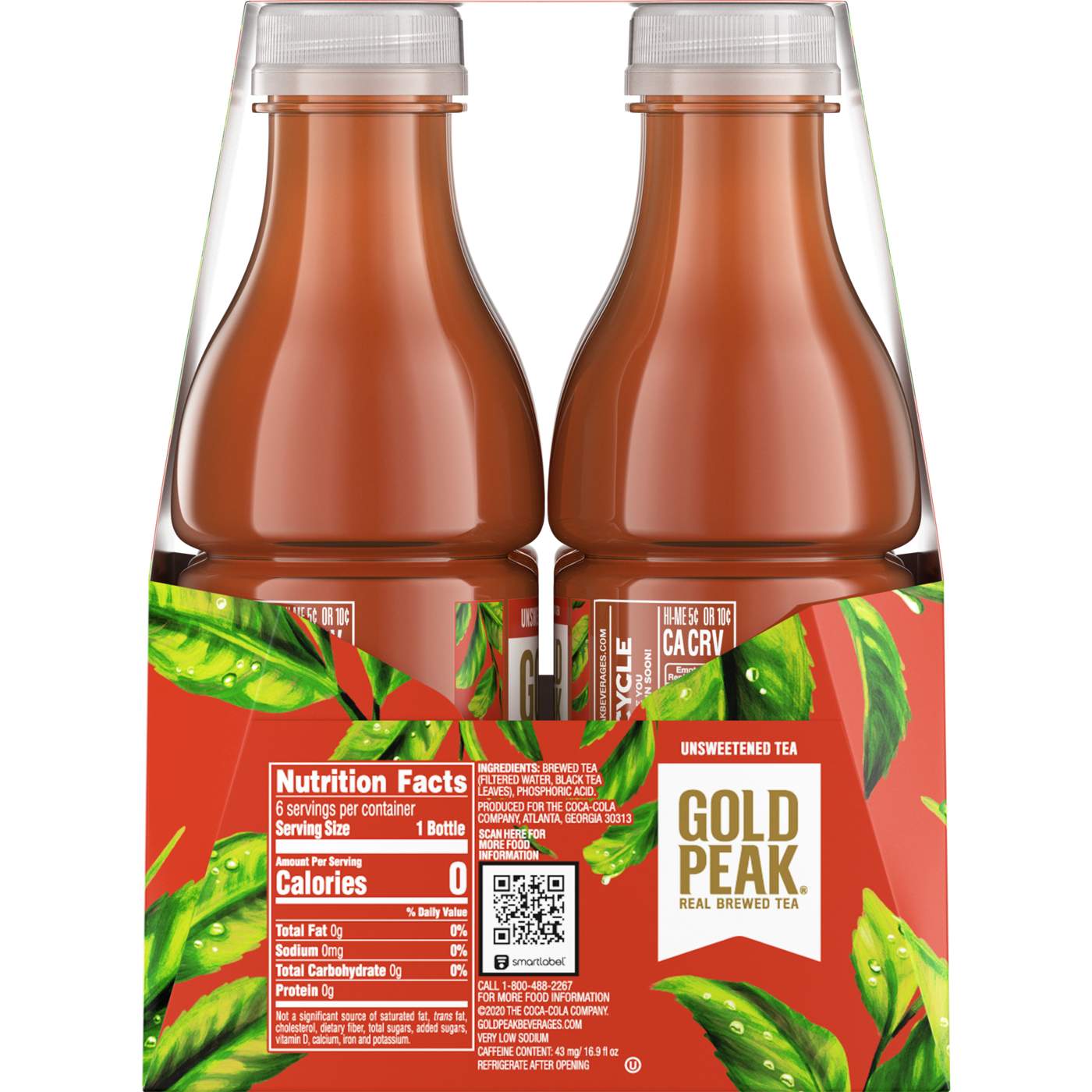 Gold Peak Unsweetened Black Tea 16.9 oz Bottles; image 4 of 8
