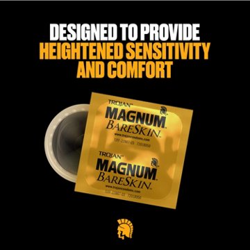 Trojan Magnum BareSkin Lubricated Condoms, 10 ct