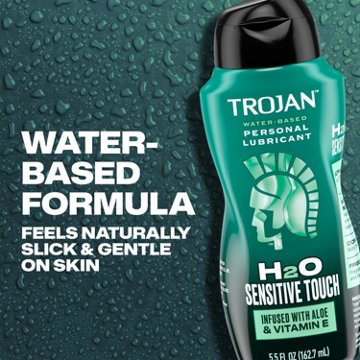 Trojan Lubricant H2O Sensitive Touch Water-Based Lubricant, 5.5 oz