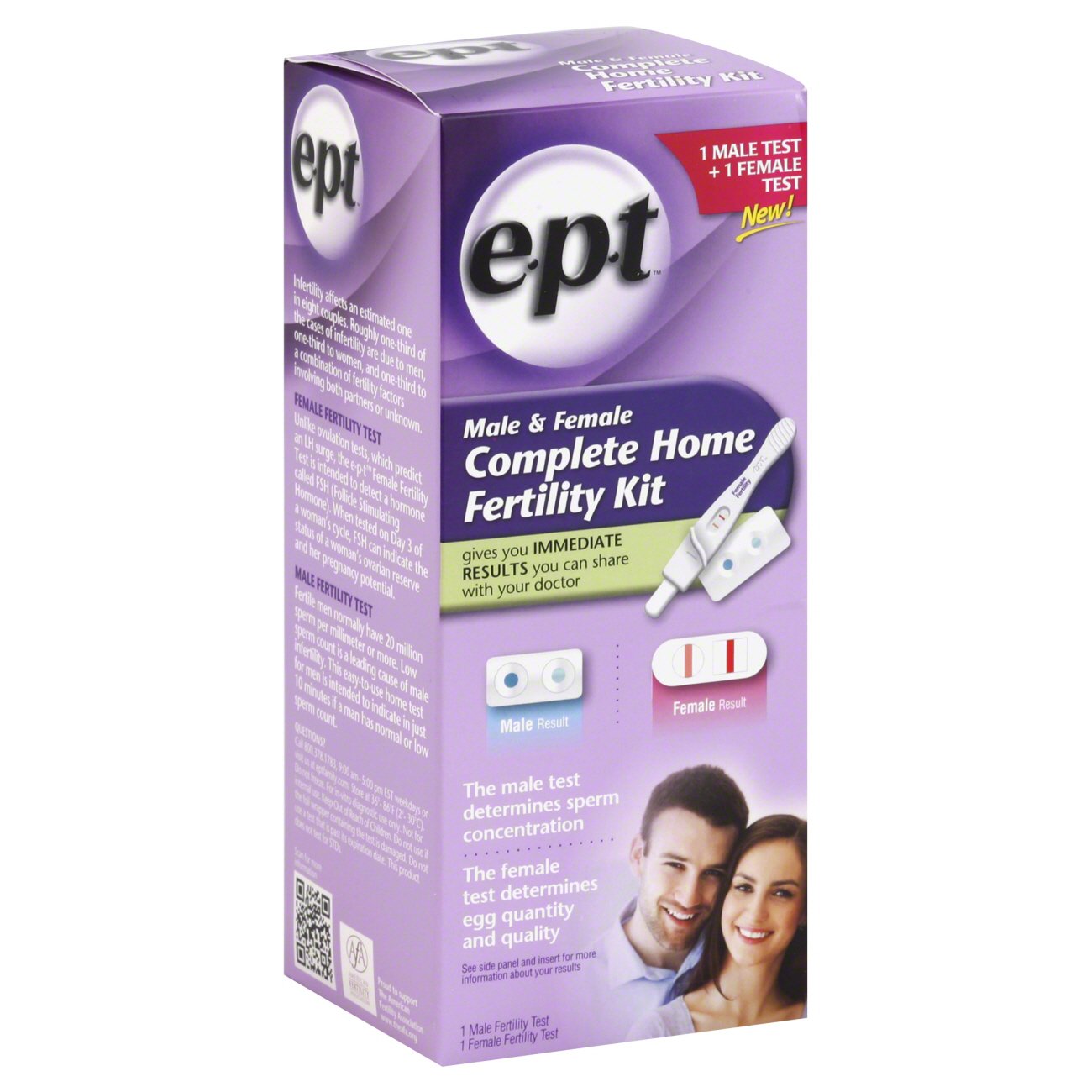 E P T Male Female Complete Home Fertility Kit Shop Pregnancy Ovulation Tests At H E B