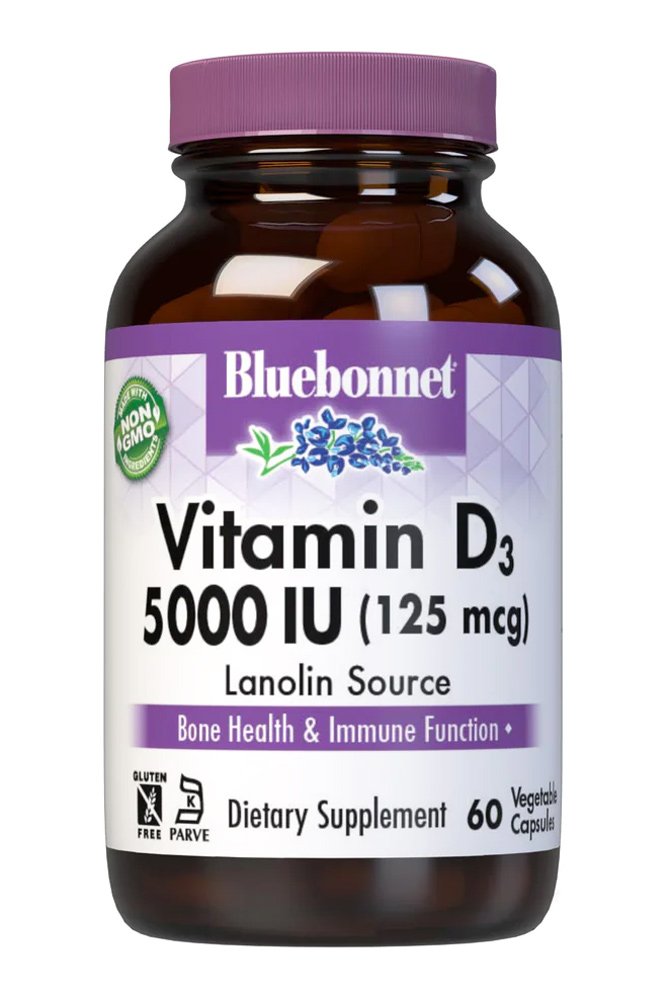 Bluebonnet Vitamin D3 5000 IU, 60 ct