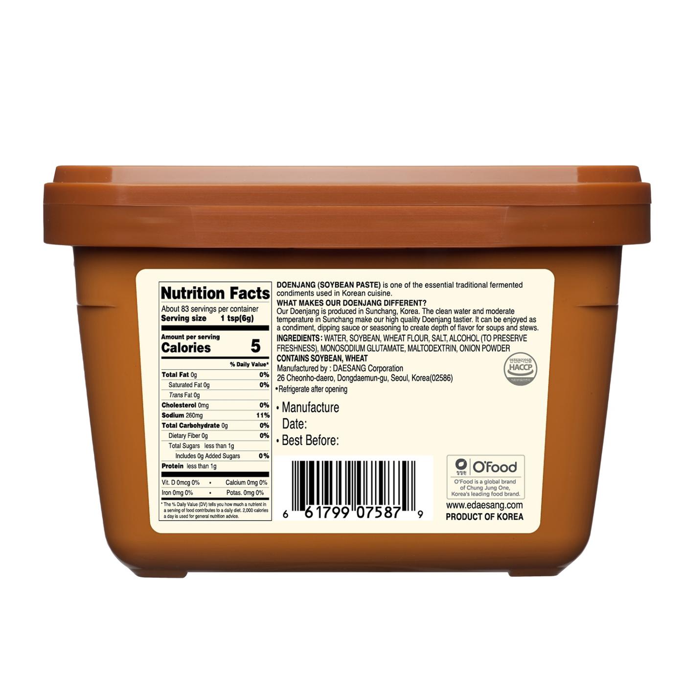 O'Food Korean Doenjang Soybean Paste - Mild; image 2 of 2