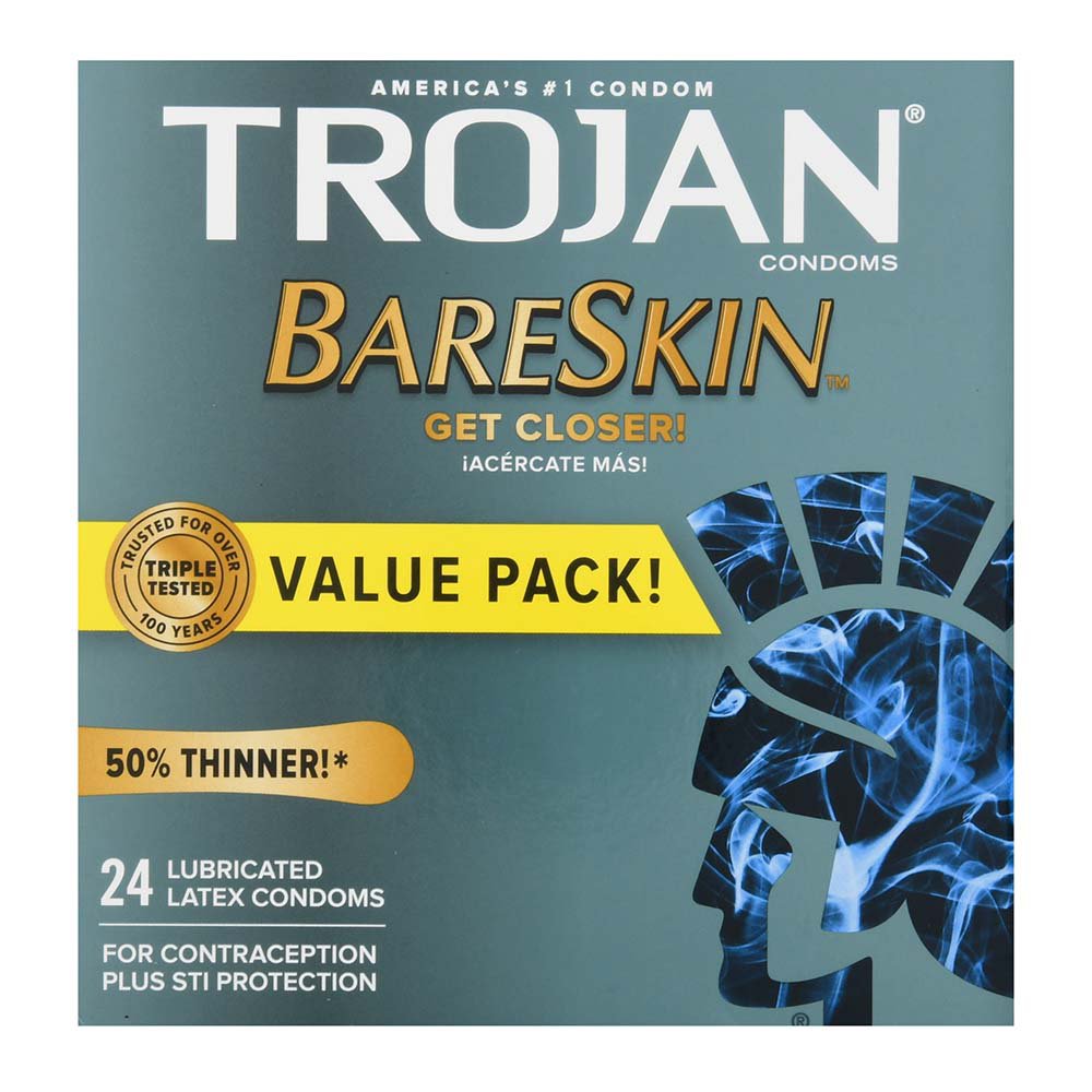 Trojan BARESKIN Lubricated Condoms - Shop Condoms ...