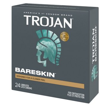 Trojan BareSkin Lubricated Condoms, 24 ct