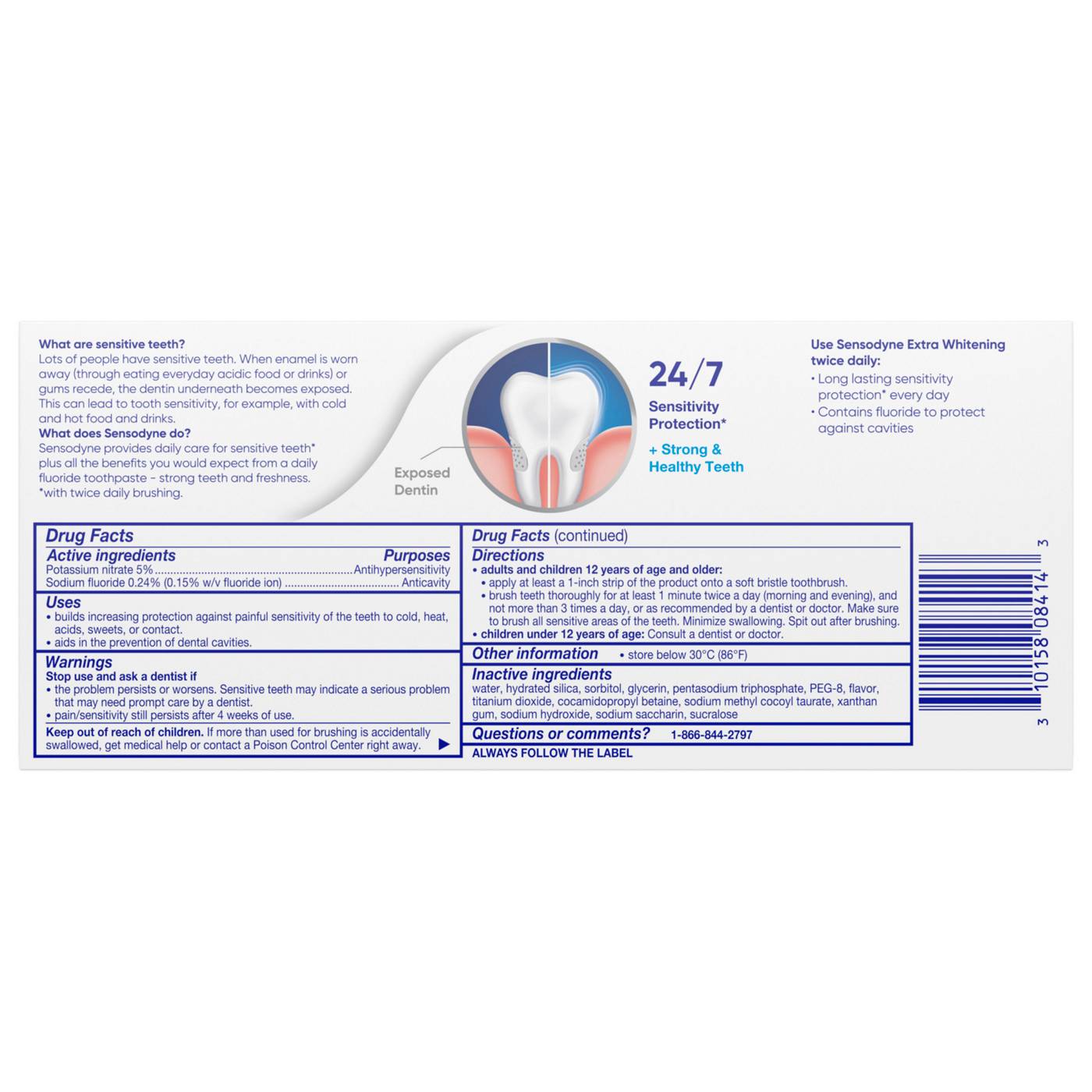 Sensodyne Extra Whitening Sensitive Toothpaste, 2 Pk; image 6 of 8