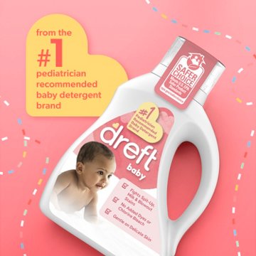 Dreft Baby Liquid Laundry Detergent for Babies, 32 Loads