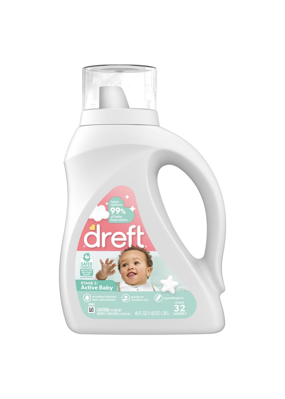 Dreft Stage 2: Active Baby HE Liquid Laundry Detergent 32 Loads; image 1 of 9