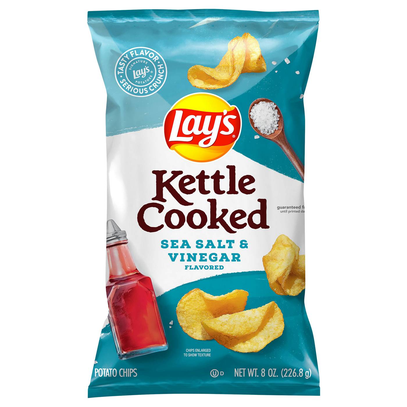 Lay's Kettle Cooked Sea Salt & Vinegar Potato Chips; image 1 of 3