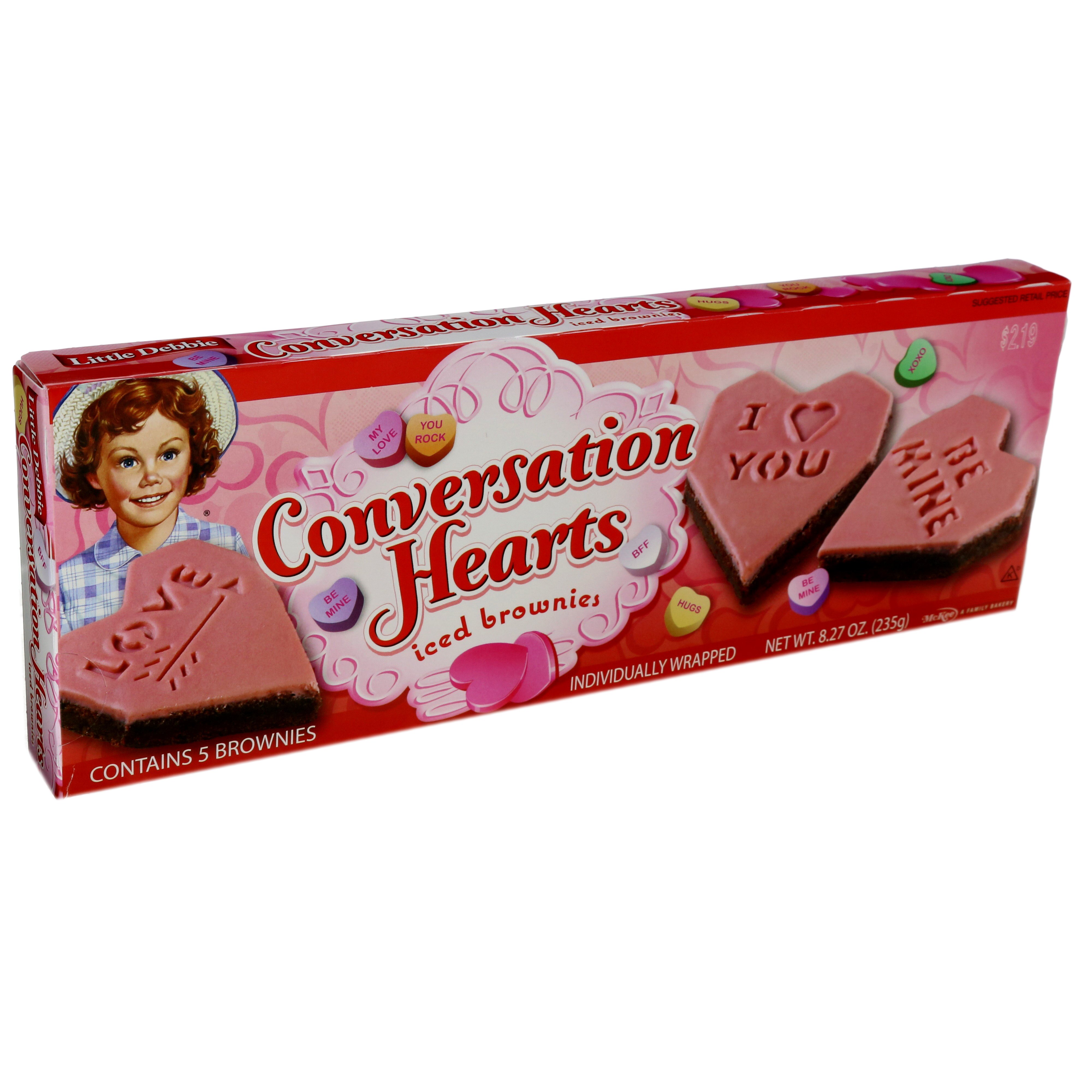 Little Debbie Conversation Hearts Iced Brownies Shop Snack Cakes at HEB