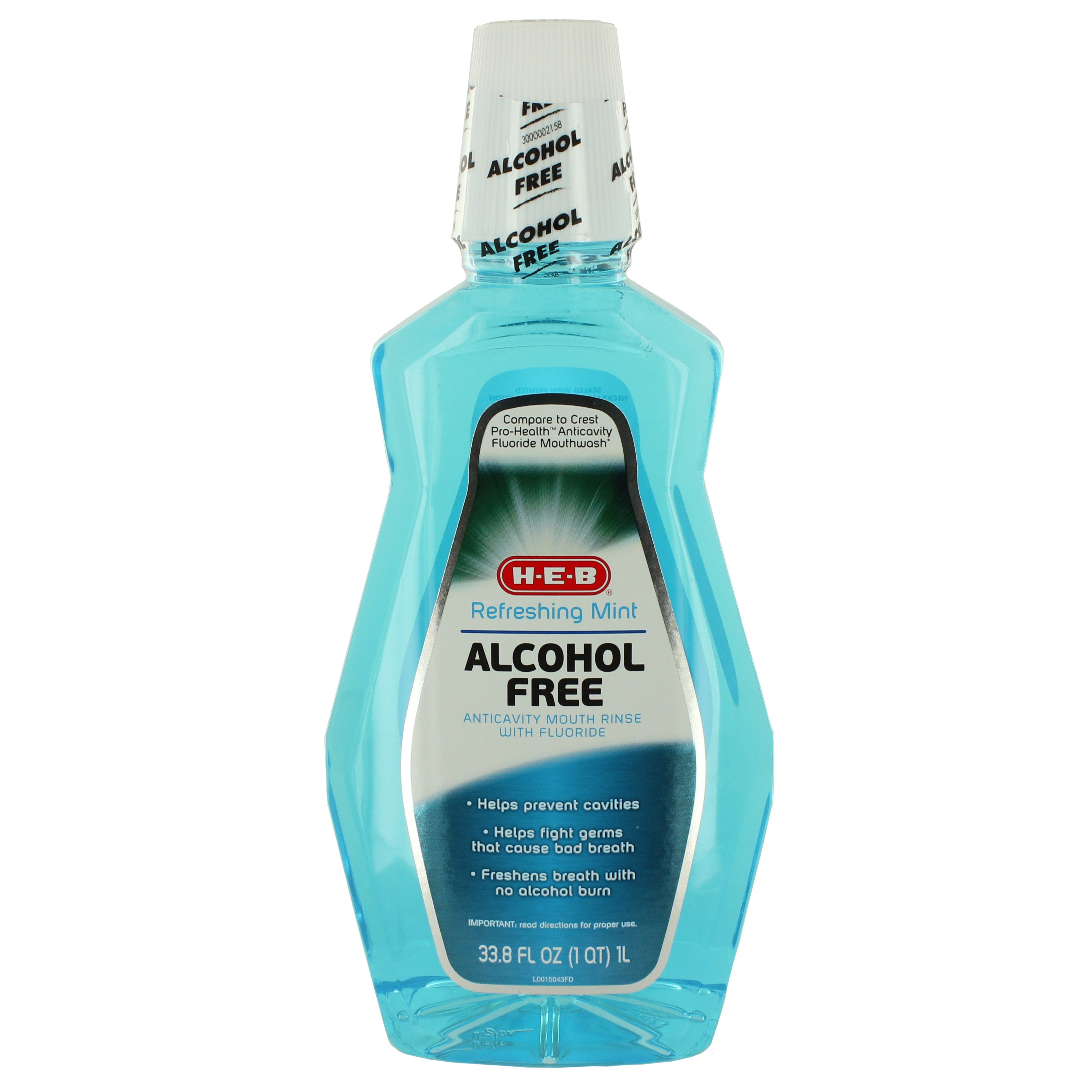 HEB Alcohol Free Mouth Rinse Refreshing Mint Shop Mouthwash at HEB