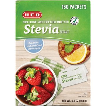 H-E-B Zero Calorie Stevia Blend Sweetener Packets, 160 ct