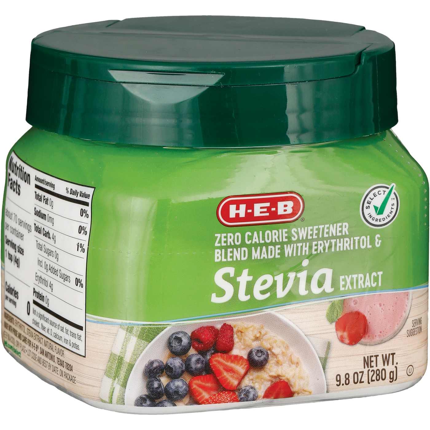 H-E-B Zero Calorie Stevia Blend Sweetener; image 2 of 2