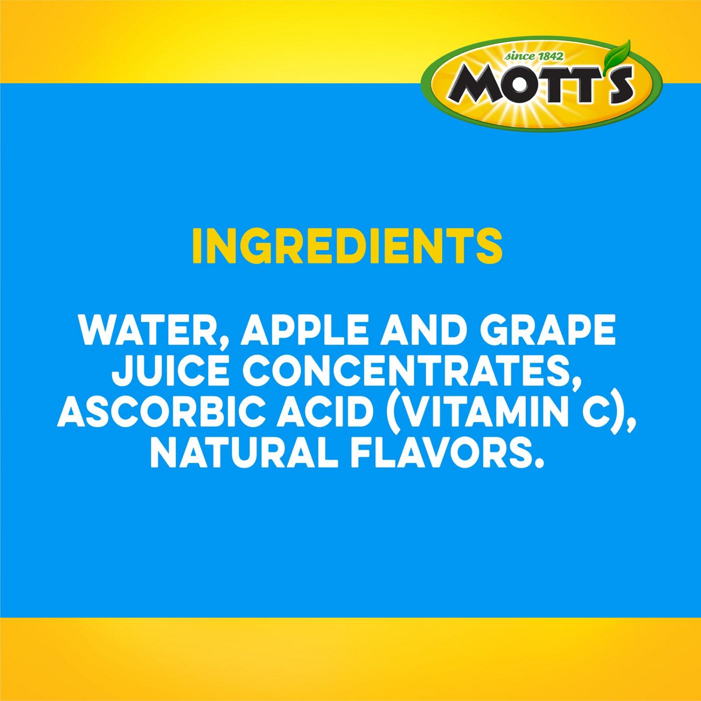 Mott's 100% Apple White Grape Juice 8 oz Bottles; image 5 of 6