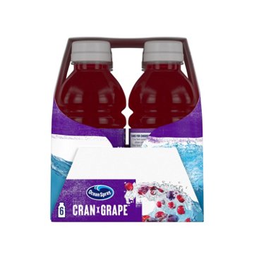 Ocean Spray Cran-Grape Juice 6 pk Bottles, 10 oz