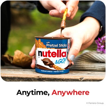 Nutella & Go! Hazelnut Spread + Pretzel Sticks, 1.9 oz