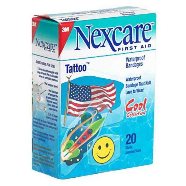 Tiritas Infantiles Impermeables Nexcare Waterproof Tattoo 10U