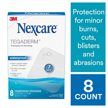 Nexcare Tegaderm Waterproof Transparent Dressings, 8 ct