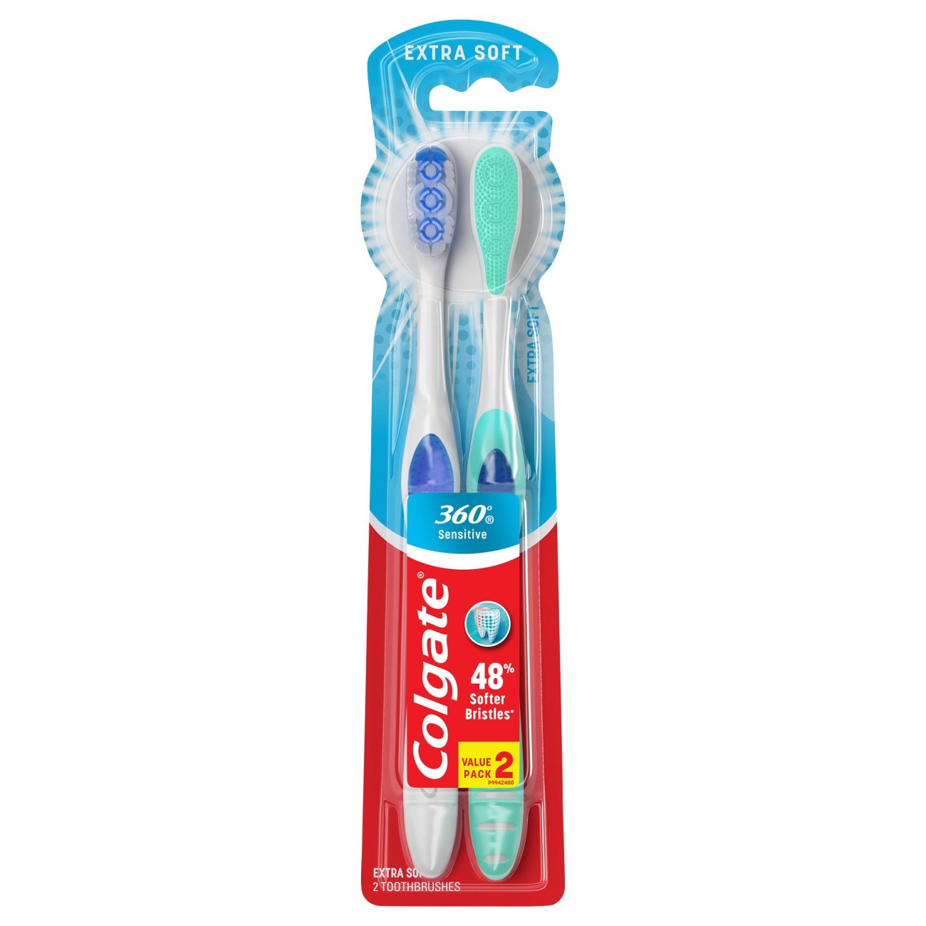 Colgate 360 Enamel Health Sensitive Toothbrush, Extra Soft - Colors May ...